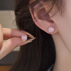 Pendientes de Plata de Ley S999 con Circonitas Cúbicas de Colores en Corte Fuegos Artificiales, Joyería de Moda con Corte Hielo para Mujer - Product Image 3