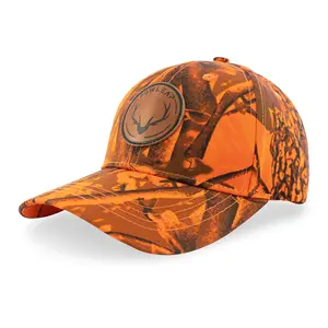 男女迷彩战术棒球帽畅销火焰橙色迷彩猎帽制造商