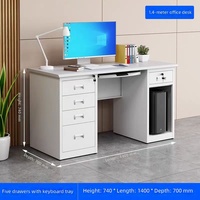 Bureau de travail en acier ergonomique moderne et durable avec montage facile