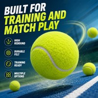 Balles de tennis OEM à marque privée, durables, à rebond élevé, noyau en caoutchouc, feutre synthétique, emballage en boîte pour l'entraînement et la pratique