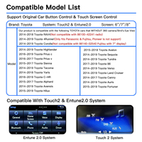 Kit de Módulo Decodificador Inalámbrico Apple CarPlay y Android Auto para Toyota 4Runner/Avalon/FORTUNER/Tundra/Land Cruiser/Prius