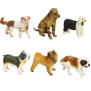 Realistis PVC Gambar Mini Mainan Plastik Hewan Anjing