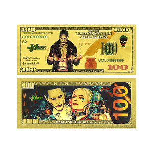 Billete de Joker para Quinn, de doble cara, estilo anime, con lámina dorada, personaje de película, coleccionable, regalo novedoso para fans, decoración para fiestas - Product Image 4