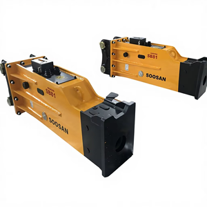 Martillo Hidráulico Tipo Caja SOOSAN SB81 con Engrase Automático, Accesorio para Excavadora de 18-26 Toneladas, para Demolición y Minería - Product Image 1