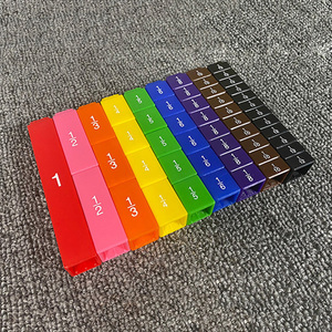 51pcs nhựa số lượng thông minh toán học tập <span class=keywords><strong>Cubes</strong></span> New Kid của toán học Phần tỷ lệ phần trăm khối toán học giảng dạy ngăn xếp CPC - Product Image 3