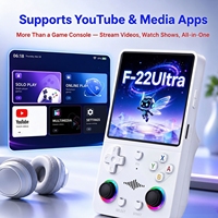 Nueva Consola de Juegos Portátil Retro F22 Ultra con Android 10, Pantalla IPS de 4.2 Pulgadas, 20000 Juegos Integrados, Compatible con WIFI y YouTube