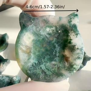 Tazón para Gatos de Ágata Musgosa de Alta Calidad al por Mayor, Estilo Bohemio, Tendencia de Moda para Decoración del Hogar, Regalos Originales, Piedra - Product Image 3