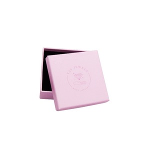 Boîte à bijoux en papier avec logo personnalisé, boîte rose bon marché romantique avec couvercles, boîte d'emballage pour bijoux, pour bague - Product Image 4