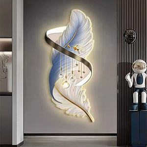 Lámparas de Pared Románticas de Estilo Nórdico en Material Metálico, Lámparas Colgantes de Pared de Lujo para Dormitorio, Decoración de Pared para el Hogar - Product Image 1