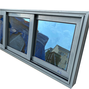 Fenêtres coulissantes à double vitrage en alliage d'aluminium de conception moderne, haute sécurité, petite taille, moustiquaire magnétique, coupe-vent, pour extérieur et sous-sol - Product Image 5