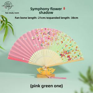 พัดไม้ไผ่พับได้พิมพ์โลโก้ตามสั่ง พัดกระดาษสีขาวสำหรับงานแต่งงาน - Product Image 3