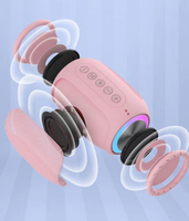Mini haut-parleur stéréo portable sans fil RGB avec AUX, TF et USB pour ordinateur, téléphone portable, utilisation en extérieur et pour les fêtes