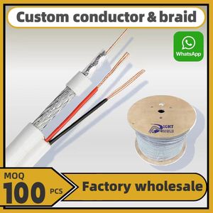 Câble coaxial triple blindage haute performance 75 ohms RG6 pour connexion d'<span class=keywords><strong>antenne</strong></span> TV <span class=keywords><strong>satellite</strong></span> CATV - Product Image 4