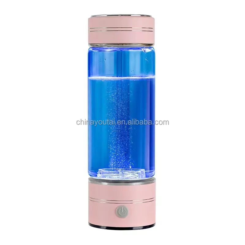 High Quality SPE PEM Water Cup Hydrogen Water Bottle 4000ppb Portable Electrolysis Hydrogen Water Ionizer Generator Bottle