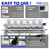 Machine à broder industrielle haute précision YJ1206-LM, système Dahao, 12 aiguilles, 6 têtes, prix compétitif