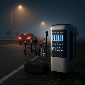 Alimentation portable 2000A multifonctionnelle pour démarrage d'urgence de voiture, affichage numérique 15V, batterie de secours, aspirateur, lampe torche, SOS - Product Image 2