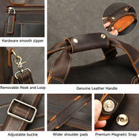 MARRANT Crazy Horse Sac de voyage en cuir véritable pour hommes avec compartiment à chaussures Weekend Overnight Gym Bag Men Leather Duffle Bags