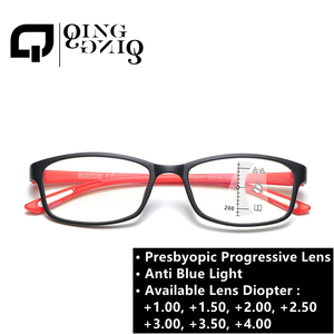 <span class=keywords><strong>Lunettes</strong></span> progressives selon la prescription dames homme flexible petit cadre TR90 bas <span class=keywords><strong>prix</strong></span> bleu lentille force + 1.50 + 2.00 - Product Image 2