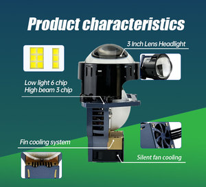 Mini lente de proyector de 3 "personalizada de fábrica, Bombilla Led, faro delantero personalizado para <span class=keywords><strong>Audi</strong></span> A4 Q5 - Product Image 5