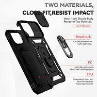Accessoires de téléphone portable 2 en 1 Grade Armor antichoc kickstand cell bag ring mount phone case pour iphone 12 13 14 pro max