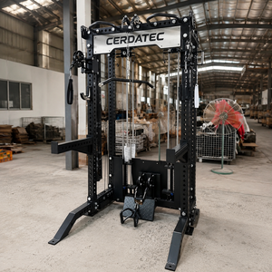 Rack de Potencia Compacto de Alta Resistencia con Capacidad de 450 kg, Jaula para Sentadillas con Sistema de Cables Cruzados Ajustables para Gimnasio - Product Image 6