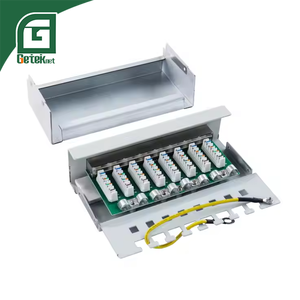 GETEKnet OEM ODM <span class=keywords><strong>Patch</strong></span> <span class=keywords><strong>Panel</strong></span> Passante 1U 2U 19 Pollici Cat5e Cat6 Cat6a Cat8 SFTP <span class=keywords><strong>8</strong></span> 24 48 Porte 24 Porte con Keystone Jack in Linea - Product Image 5