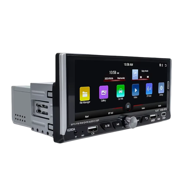 6.9 Inch 1Din Universal Android Car Radio IPS Touch Screen Multimedia Video Player 2+64GB GPS Navigation CarPlay Android Auto