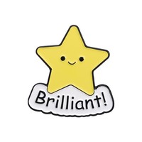 15 styles de broches et badges pour sacs à dos et chapeaux, épingles de revers en émail en forme d'étoile à cinq branches, accessoires de bijouterie en gros, cadeau pour amis
