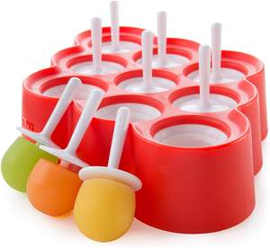 New Eco-friendly Oval Silicone <strong>Ice</strong> Cream Maker Mini Pop Molds with Sticks and Drip <strong>Guards</strong> BPA Free for Kids Kitchenware - Product Image 1