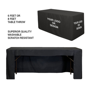 Mantel ajustado de poliéster antiestático moderno Impresión de logotipo digital de superficie libre de polvo para conferencias electrónicas Expos Tech - Product Image 2