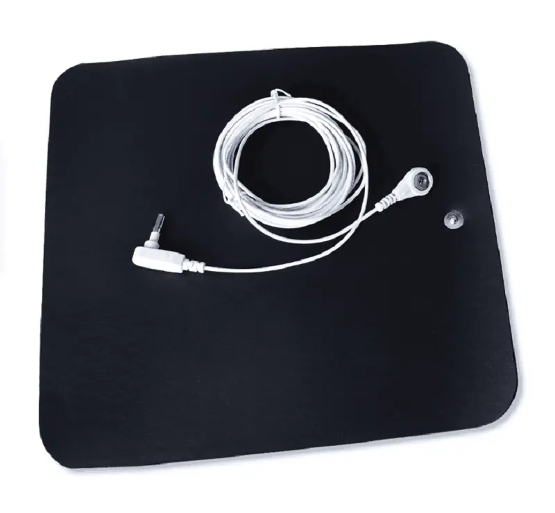 Logo and Size with hole cloth sole Rubber Sole Customized Grounding Earthed Black Rubber Mat Grounding Pad Mouse Keyboard Mat