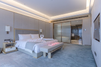 Ensemble de lits doubles modernes sur mesure en bois pour hôtel, mobilier de chambre écologique et moderne pour appartement, lit simple pour ameublement
