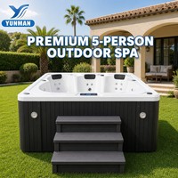 Bain à remous extérieur moderne YUNMAN 2,4 m, spa hydro-massant en acrylique, design autoportant pour villa, garantie 5 ans