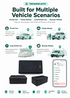 Traceur GPS de véhicule Trevaron Auto 10000mAh avec localisation rapide, traceur GPS magnétique pour voiture, alertes via application, abonnement requis