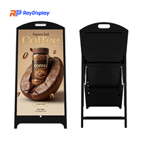 Affichage numérique LED portable P4 pour extérieur, panneau publicitaire A-Board, étanche IP65, support d'affichage publicitaire pour ascenseur, écran LED pliable