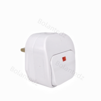 Enchufe de cableado del Reino Unido tipo G de 3 pines, conector eléctrico de CA 13A, parte superior de enchufe BS con interruptor basculante, indicador rojo, alimentación extraíble