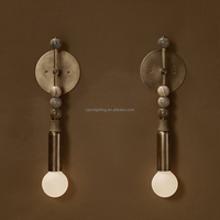 Applique murale industrielle rétro en marbre, style minimaliste, LED, pour couloir