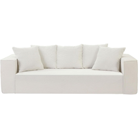Weißes Stoffdesign Modernes Interieur Vakuumverpacktes Komprimiertes 2-3-Sitzer Sofa Schaumstoff Wohnzimmer Couch Komprimiertes Sofa-Set Möbel