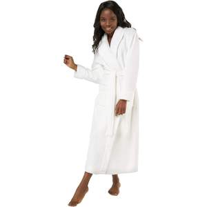 Albornoz de lujo unisex para spa, batas cálidas de invierno, albornoz de felpa para mujer, albornoz largo de forro polar suave, ropa de dormir acogedora de manga larga - Product Image 2