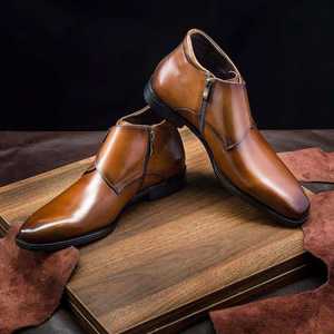 Bottes Chukka décontractées et élégantes pour hommes, en cuir de vachette de haute qualité, imperméables, pour affaires, fêtes et activités de plein air, vente en gros personnalisée - Product Image 3