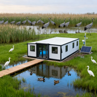 Rumah Kontainer Baja Modern yang Dapat Dipindahkan, Dapat Diperluas, Terisolasi, 40Ft 20Ft, 3 Kamar Tidur, Hotel Portabel, Paduan Aluminium
