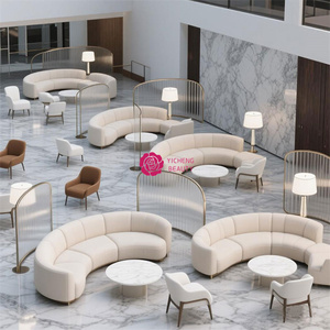 Yicheng, Partición de pantalla de área de negociación de ocio de hierro curvo moderno para uso en taller de Hotel, restaurante, oficina, <span class=keywords><strong>semicircular</strong></span> - Product Image 5