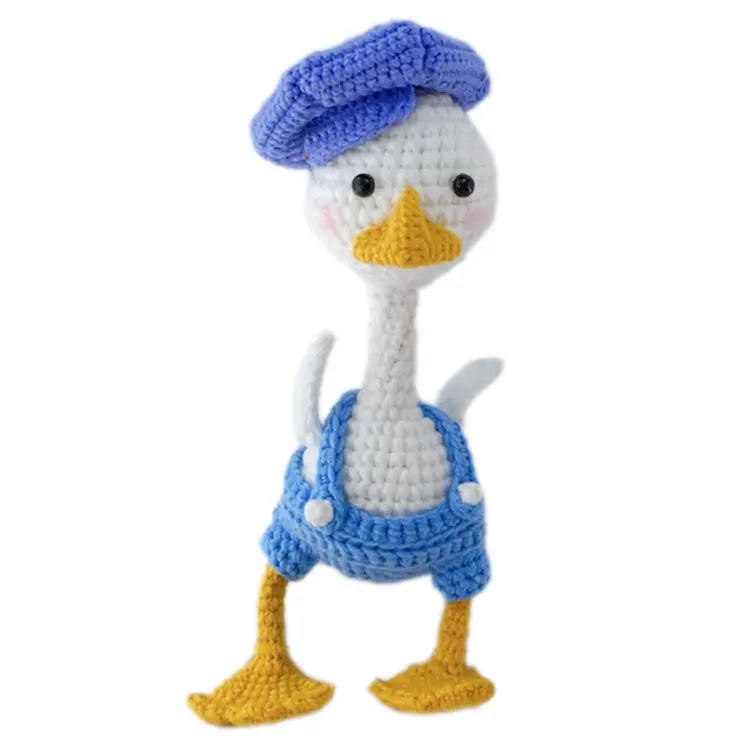 En gros OEM Personnalisé Coton Main Crochet Canard jouet