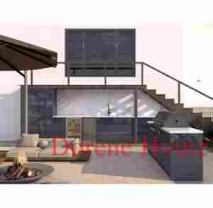 Gran oferta Dorene 2025 | Forma de Isla de cocina al aire libre con barbacoa y nevera, juego todo incluido con estufa y espacio de preparación - Product Image 5