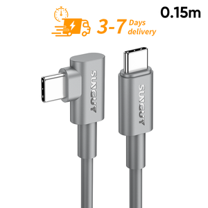 Cable de Datos de Carga Rápida SUNGUY USB C 60W 0.15m, Longitud Personalizable con Logotipo, Material TPE Ecológico, Garantía de 3 Años para Teléfonos/Laptops - Product Image 1