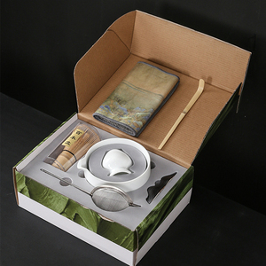 Luxe 7 pièces Logo personnalisé bambou blanc en bois cérémonie Matcha <span class=keywords><strong>thé</strong></span> faisant bol fouet ensemble d'outils <span class=keywords><strong>Kit</strong></span> avec boîte-cadeau - Product Image 6