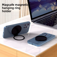Support magnétique de bureau personnalisé OEM/ODM avec logo, pour téléphone, avec anneau de suspension, aimant ultra-fin puissant, pliable et rotatif
