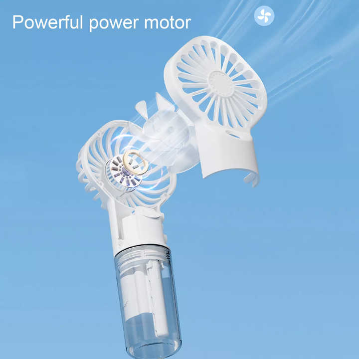 Afisaj LED portabil Ventilator de aburire portabil, reincarcabil, USB/electric Ventilator personal pentru pulverizare cu apa, cutie de utilizare in aer liber