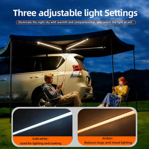 Auvent de voiture en forme d'éventail à 270 degrés, universel <span class=keywords><strong>pour</strong></span> SUV et tente latérale imperméable avec protection UV, extension de tente latérale de voiture 2,5 m - Product Image 5