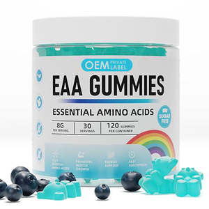 Suplemento energético de etiqueta privada Gummy Candy Aminoácido esencial BCAA EAA Proteína Alta dosis para un rendimiento óptimo - Product Image 1
